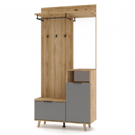 Előszobai készlet, evoke tölgy/grafit, NODRI