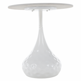 Dohányzóasztal, fehér márvány/acél, EBREL Dohányzóasztal, fehér márvány/acél, EBREL