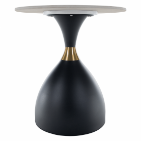 Dohányzóasztal, fehér márvány/fekete/arany, acél, ODIS Dohányzóasztal, fehér márvány/fekete/arany, acél, ODIS