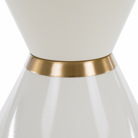 Dohányzóasztalok, 2 db-os szett, fehér márvány/fehér/arany, acél, MABUZ Dohányzóasztalok, 2 db-os szett, fehér márvány/fehér/arany, acél, MABUZ