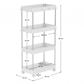 Mozgatható polc, fehér, ALIOL TYP 3 Mozgatható polc, fehér, ALIOL TYP 3