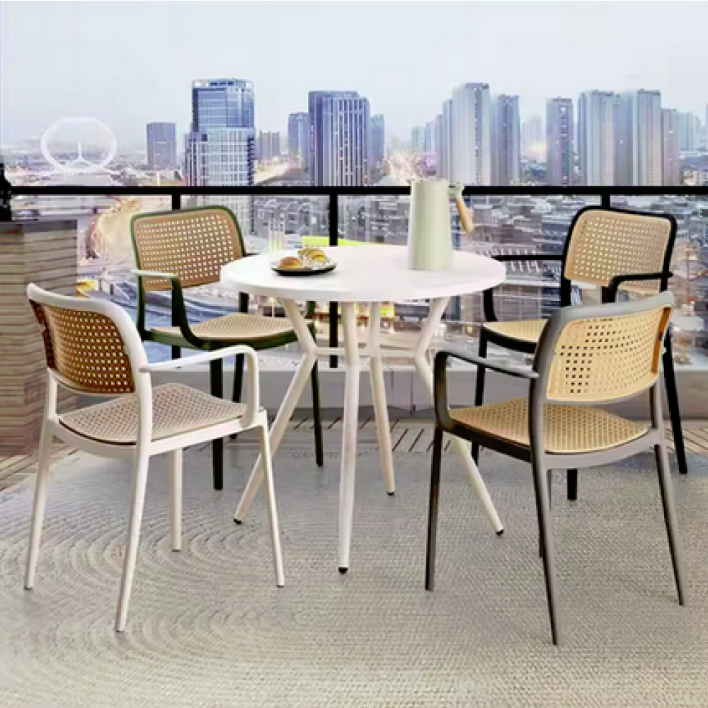 Rakásolható szék, fekete/bézs, RAVID TYP 2 Rakásolható szék, fekete/bézs, RAVID TYP 2