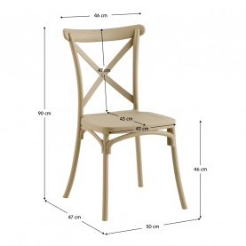 Rakásolható szék, szürkésbarna, SAVITA Rakásolható szék, szürkésbarna, SAVITA