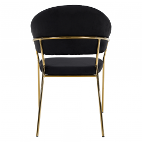 Design étkezőszék, fekete Velvet szövet/gold króm arany, DASMIN TYP 1 Design étkezőszék, fekete Velvet szövet/gold króm arany, DASMIN TYP 1