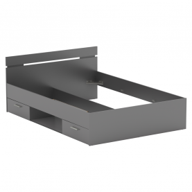 Ágykeret, 140x200, grafit, MICHIGAN NEW