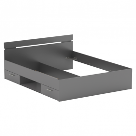 Ágykeret, 160x200, grafit, MICHIGAN NEW