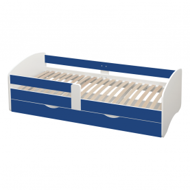 Ágy ráccsal és tárolóhellyel 90x200, fehér/kék, COCOLINO Ágy ráccsal és tárolóhellyel 90x200, fehér/kék, COCOLINO