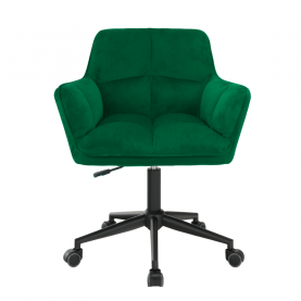 Irodai szék, smaragd selymes szövet/króm, HAGRID NEW Irodai szék, smaragd selymes szövet/króm, HAGRID NEW