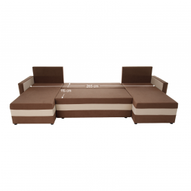 Univerzális ülőgarnitúra, barna/bézs, PAULITA U Univerzális ülőgarnitúra, barna/bézs, PAULITA U