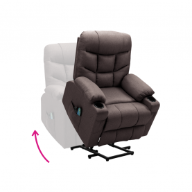 Állítható masszázs fotel, barna, HUDSON Állítható masszázs fotel, barna, HUDSON