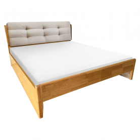 Franciaágy, 160x200, masszív fa, természetes, FLORENCIA