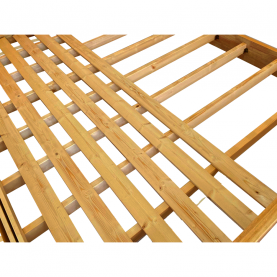 Franciaágy, 160x200, masszív fa, természetes, NOEMI