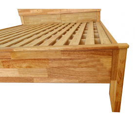 Franciaágy, 180x200, masszív fa, természetes, NOEMI
