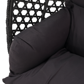 Függő dupla fotel, fekete/szürke/sötétszürke, DAKAN NEW Függő dupla fotel, fekete/szürke/sötétszürke, DAKAN NEW