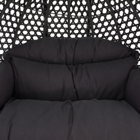 Függő dupla fotel, fekete/szürke/sötétszürke, DAKAN NEW Függő dupla fotel, fekete/szürke/sötétszürke, DAKAN NEW