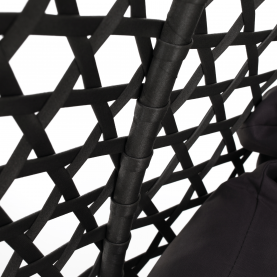 Függő dupla fotel, fekete/szürke/sötétszürke, DAKAN NEW Függő dupla fotel, fekete/szürke/sötétszürke, DAKAN NEW