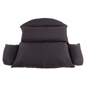 Függő dupla fotel, fekete/szürke/sötétszürke, DAKAN NEW Függő dupla fotel, fekete/szürke/sötétszürke, DAKAN NEW