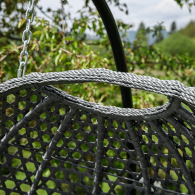 Függő dupla fotel, fekete/szürke/sötétszürke, DAKAN NEW Függő dupla fotel, fekete/szürke/sötétszürke, DAKAN NEW