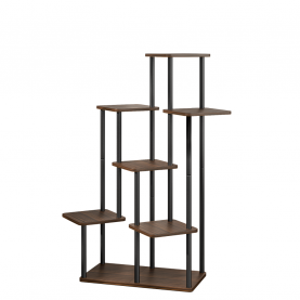 Fém virágállvány, fekete/rusztikus fa, ADITE TYP 2 Fém virágállvány, fekete/rusztikus fa, ADITE TYP 2