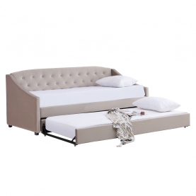 Kihúzható ágy, barnásszürke Taupe, ALODA