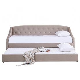 Kihúzható ágy, barnásszürke Taupe, ALODA