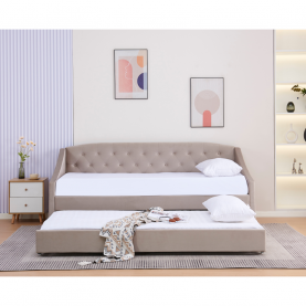 Kihúzható ágy, barnásszürke Taupe, ALODA