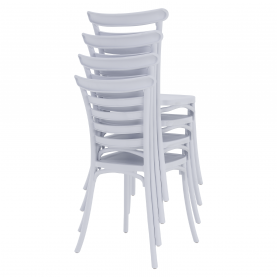 Rakásolható szék, fehér, SAVITO Rakásolható szék, fehér, SAVITO
