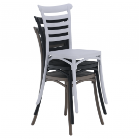 Rakásolható szék, fehér, SAVITO Rakásolható szék, fehér, SAVITO