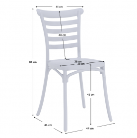 Rakásolható szék, fehér, SAVITO Rakásolható szék, fehér, SAVITO