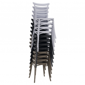 Rakásolható szék, szürke, SAVITO Rakásolható szék, szürke, SAVITO