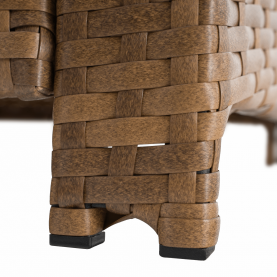 Kerti rattan szett, szürkésbarna/világosbarna, SAGIR Kerti rattan szett, szürkésbarna/világosbarna, SAGIR