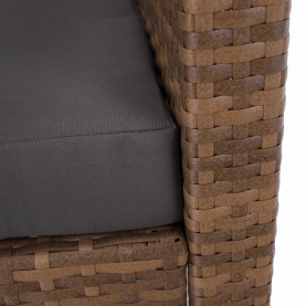 Kerti rattan szett, szürkésbarna/világosbarna, SAGIR Kerti rattan szett, szürkésbarna/világosbarna, SAGIR