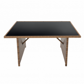 Kerti rattan szett, szürkésbarna/világosbarna, SAGIR Kerti rattan szett, szürkésbarna/világosbarna, SAGIR