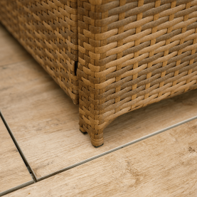 Kerti rattan szett, szürkésbarna/világosbarna, SAGIR Kerti rattan szett, szürkésbarna/világosbarna, SAGIR