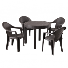 Kerti asztal, barna, ZAMA