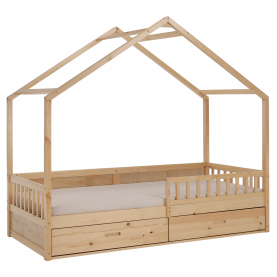 Montessori ágy, 90x200, természetes, tömör, BIANKA Montessori ágy, 90x200, természetes, tömör, BIANKA