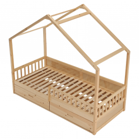 Montessori ágy, 90x200, természetes, tömör, BIANKA Montessori ágy, 90x200, természetes, tömör, BIANKA