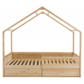 Montessori ágy, 90x200, természetes, tömör, BIANKA Montessori ágy, 90x200, természetes, tömör, BIANKA