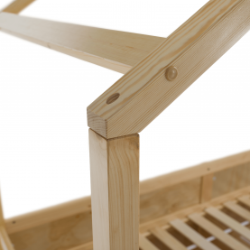 Montessori ágy, 90x200, természetes, tömör, BIANKA Montessori ágy, 90x200, természetes, tömör, BIANKA