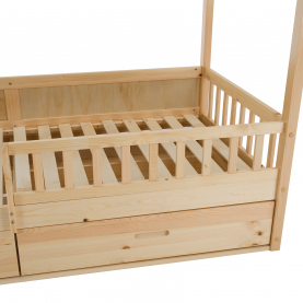 Montessori ágy, 90x200, természetes, tömör, BIANKA Montessori ágy, 90x200, természetes, tömör, BIANKA