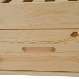 Montessori ágy, 90x200, természetes, tömör, BIANKA Montessori ágy, 90x200, természetes, tömör, BIANKA