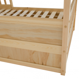 Montessori ágy, 90x200, természetes, tömör, BIANKA Montessori ágy, 90x200, természetes, tömör, BIANKA