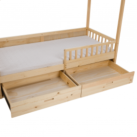 Montessori ágy, 90x200, természetes, tömör, BIANKA Montessori ágy, 90x200, természetes, tömör, BIANKA