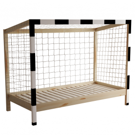 Montessori ágy, természetes/fehér/fekete, 90x200, FUTAL Montessori ágy, természetes/fehér/fekete, 90x200, FUTAL