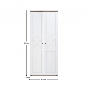 Szekrény, canyon fenyő/sonoma trüffel tölgy, TEINA SZF2D006 Szekrény, canyon fenyő/sonoma trüffel tölgy, TEINA SZF2D006