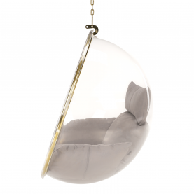 Függő fotel, átlátszó/arany/szürke, BUBBLE NEW TYP 1 Függő fotel, átlátszó/arany/szürke, BUBBLE NEW TYP 1