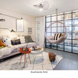 Függő fotel, átlátszó/arany/szürke, BUBBLE NEW TYP 1 Függő fotel, átlátszó/arany/szürke, BUBBLE NEW TYP 1