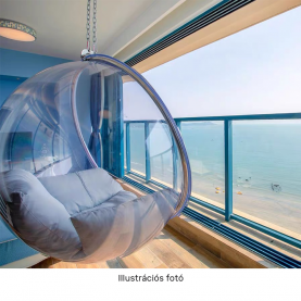 Függő fotel, átlátszó/arany/szürke, BUBBLE NEW TYP 1 Függő fotel, átlátszó/arany/szürke, BUBBLE NEW TYP 1