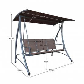 Kerti hinta, barna/sötétszürke, LAMIA