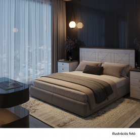 Ágy ágyráccsal, 160x200, canyon fenyő/sonoma trüffel tölgy, TEINA